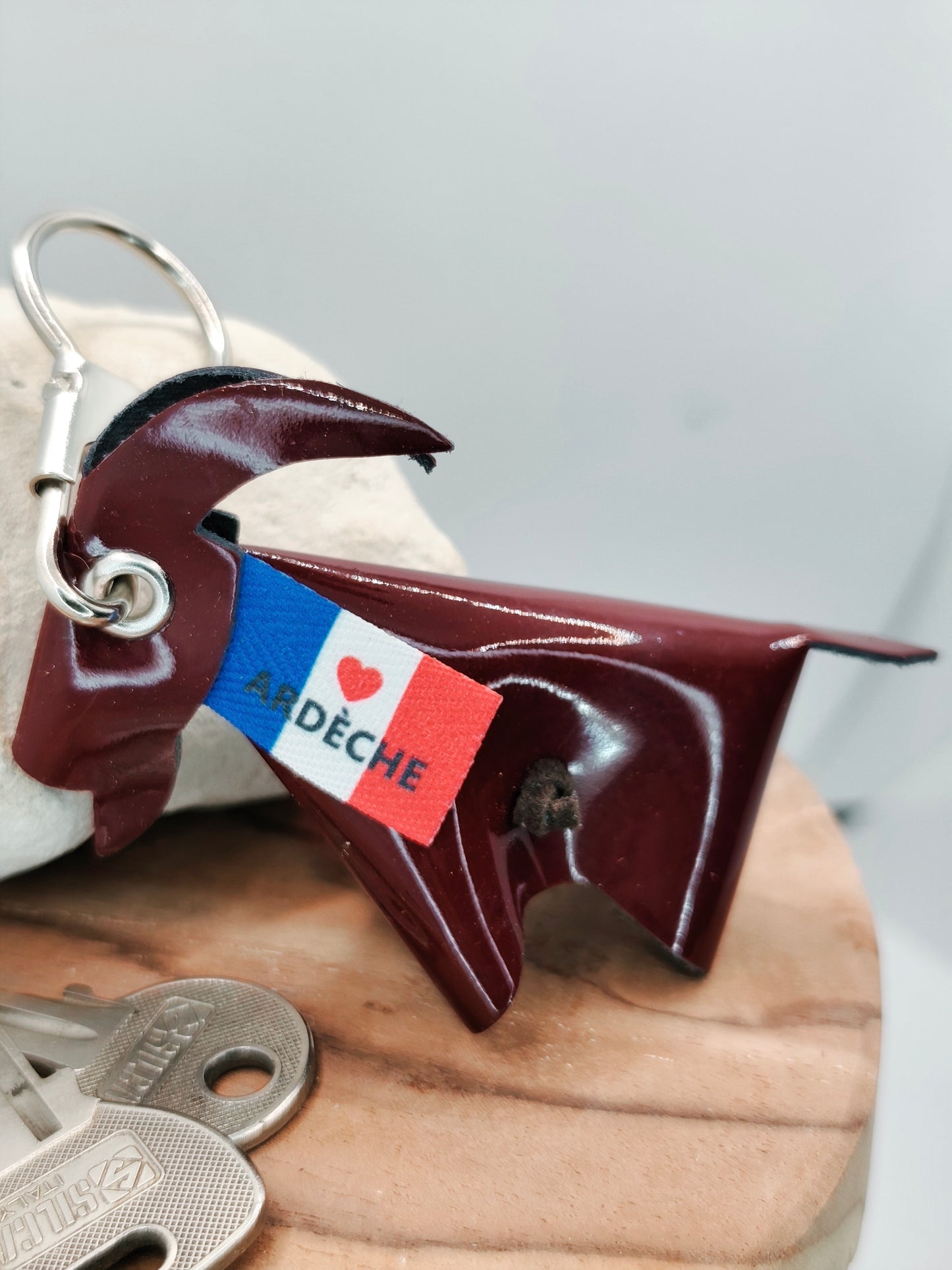 Porte-clés Chèvre en Cuir – L’Ardèche au cœur